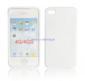 Pokrowiec BACK CASE LUX IPHONE 4G, 4S wz�r bia�y