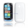 Pokrowiec BACK CASE LUX NOKIA 620 wz�r S bia�y