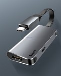 Baseus adapter HUB Enjoyment 2w1 typ-C srebrny Mac