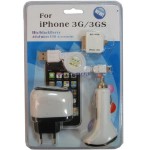 Zestaw �adowarek 4w1 iPhone 3G/4G + MICRO USB