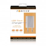 �ad.siec USB 1A Forever BIA�A + kabel iphone 4 4S 