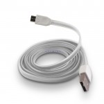 Kabel silikonowy micro usb bia�y 